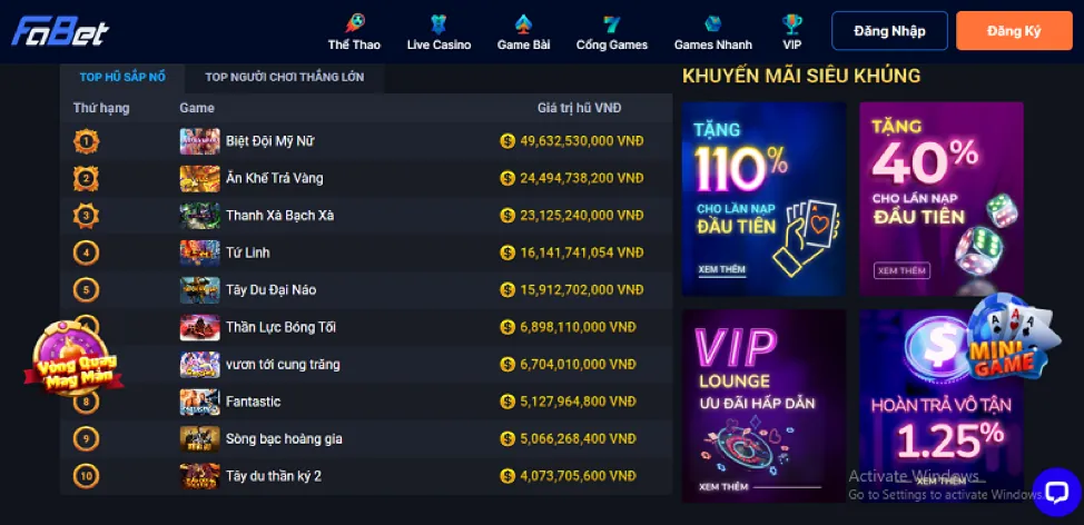 Khuyến mãi bắn cá 13win12